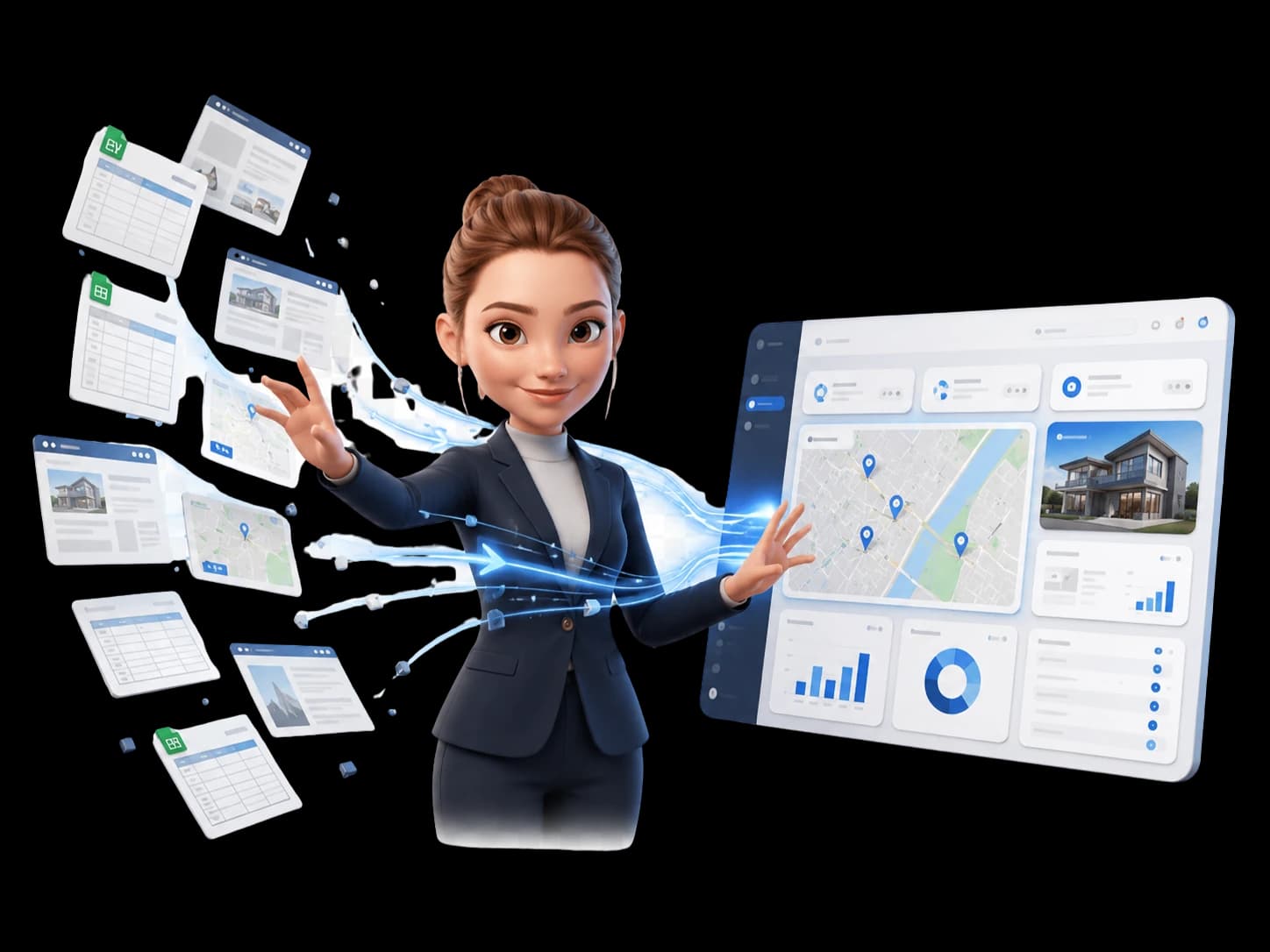 Documents et données immobilières centralisés dans une interface Realtys