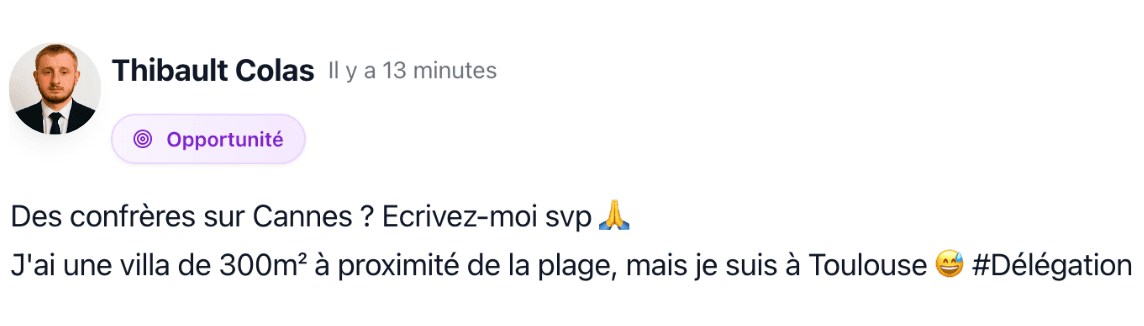 Post communauté - Collaboration active